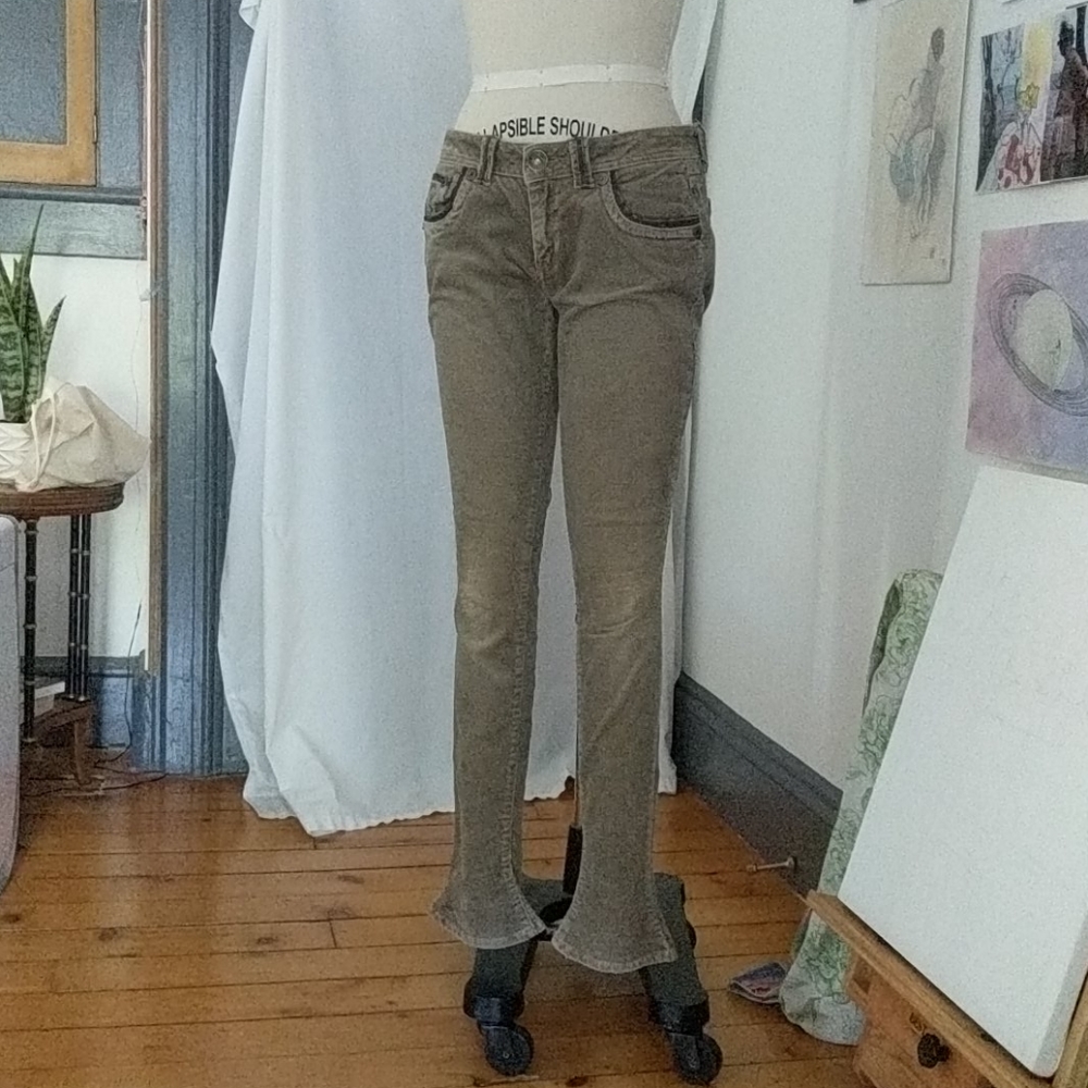 Free People Marlow Vintage Biege Tan Corduroy
